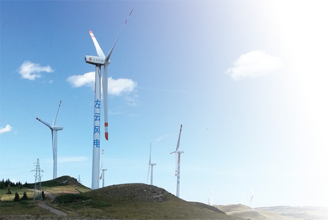 大唐左云1.5MW風力發(fā)電塔項目